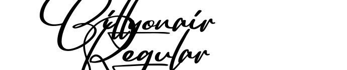 Billyonair Regular font download
