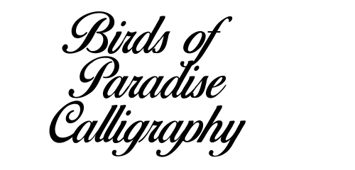Birds of Paradise Calligraphy