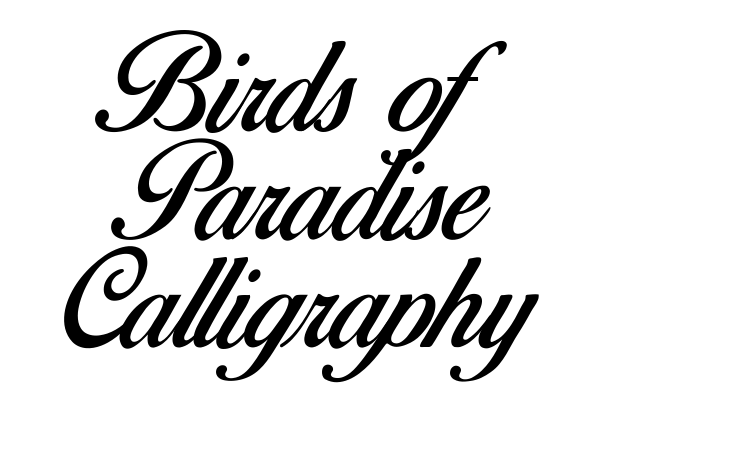 Birds of Paradise Calligraphy Font