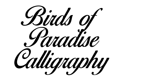 Birds of Paradise Calligraphy font