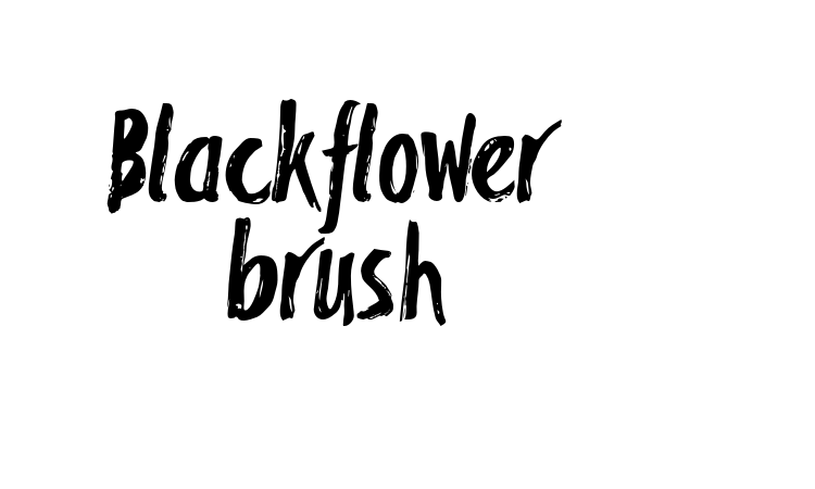Blackflower brush Font
