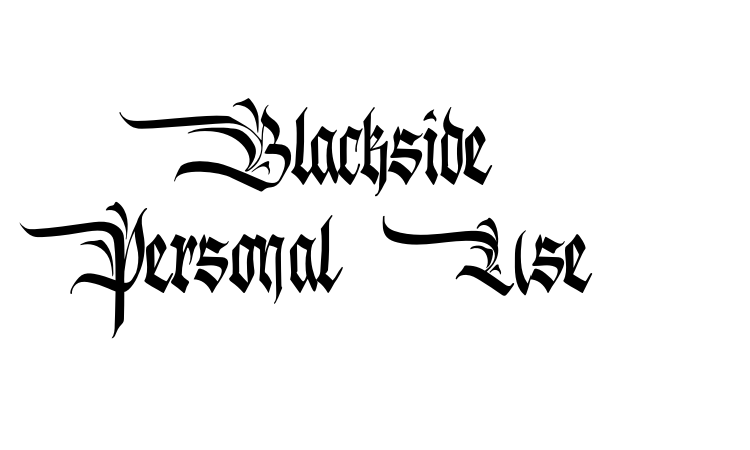Blackside Personal Use Font