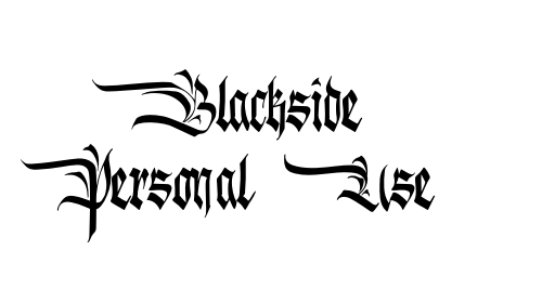 Blackside Personal Use font