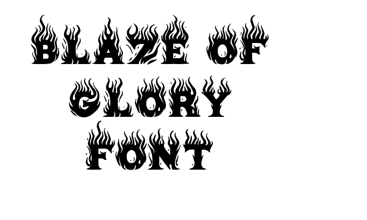 Blaze of Glory Font font
