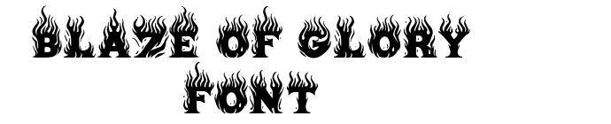 Blaze of Glory Font font download