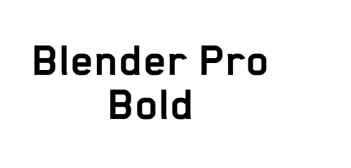 Blender Pro Bold