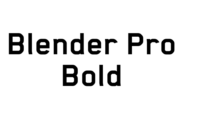 Blender Pro Bold Font