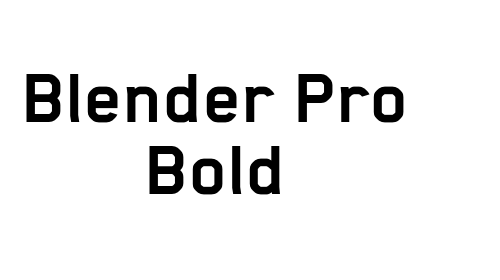 Blender Pro Bold font download