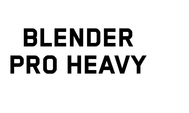 Blender Pro Heavy Font
