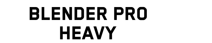 Blender Pro Heavy font download