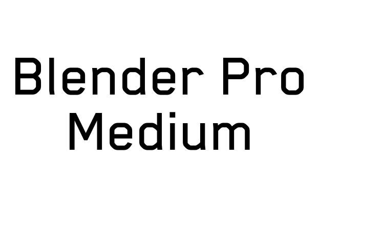Blender Pro Medium Font