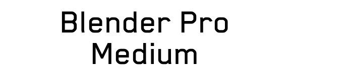 Blender Pro Medium font download
