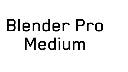 Blender Pro Medium font download