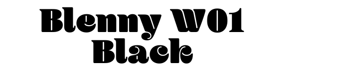 Blenny W01 Black font download