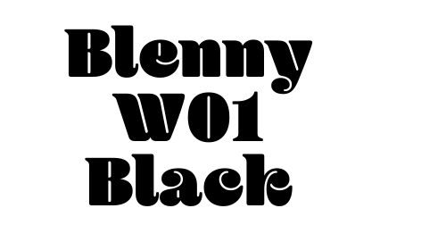 Blenny W01 Black font download