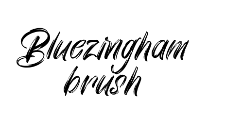 Bluezingham brush font