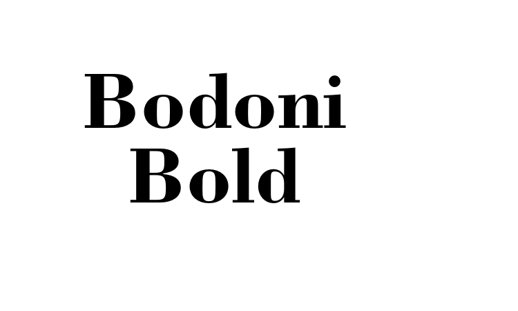 Bodoni Bold font