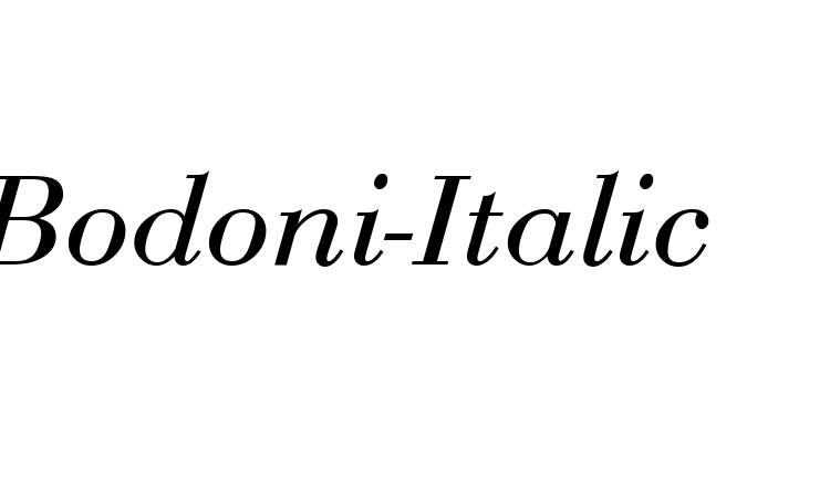 Bodoni-Italic font