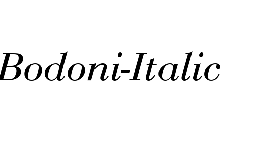 Bodoni-Italic font