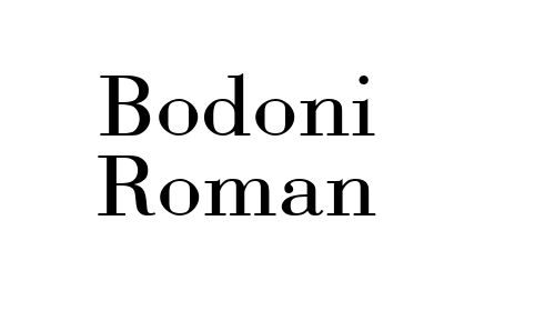 Bodoni Roman font