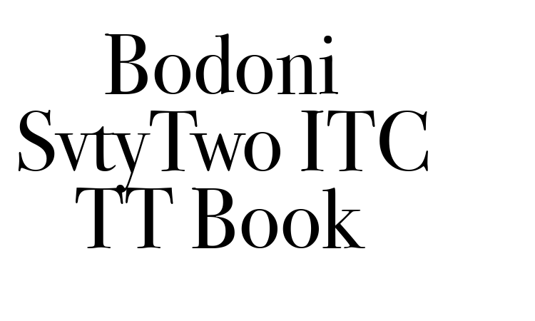 Bodoni SvtyTwo ITC TT Book font