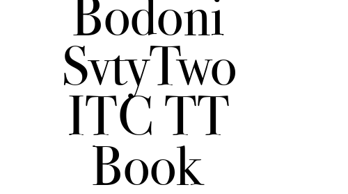 Bodoni SvtyTwo ITC TT Book font