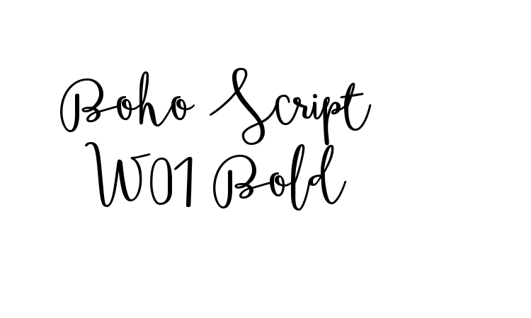 Boho Script W01 Bold Font