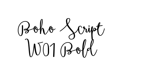 Boho Script W01 Bold font download