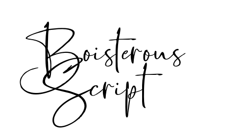Boisterous Script font