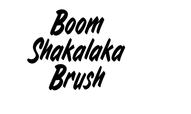 Boom Shakalaka Brush Font
