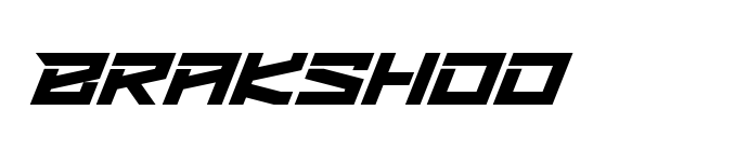 Brakshoo font download