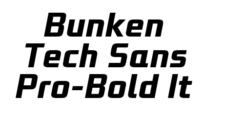 Bunken Tech Sans Pro-Bold It