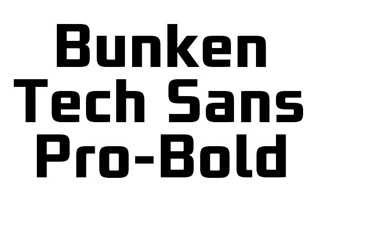 Bunken Tech Sans Pro-Bold font