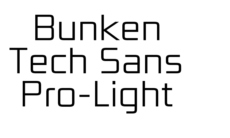 Bunken Tech Sans Pro-Light font