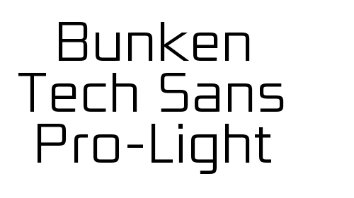 Bunken Tech Sans Pro-Light font