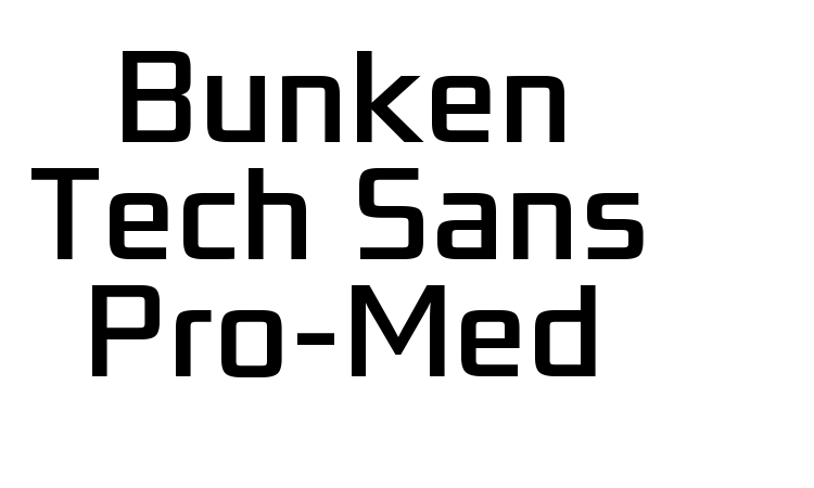 Bunken Tech Sans Pro-Med font