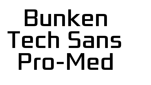 Bunken Tech Sans Pro-Med font