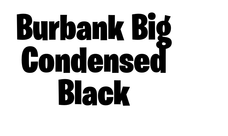 Burbank Big Condensed Black Font