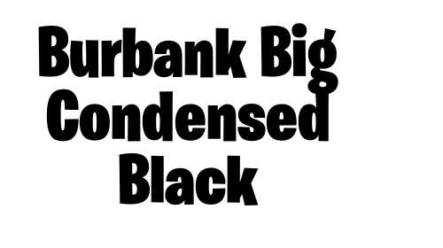 Burbank Big Condensed Black font download