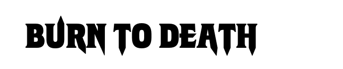 Burn to Death font download