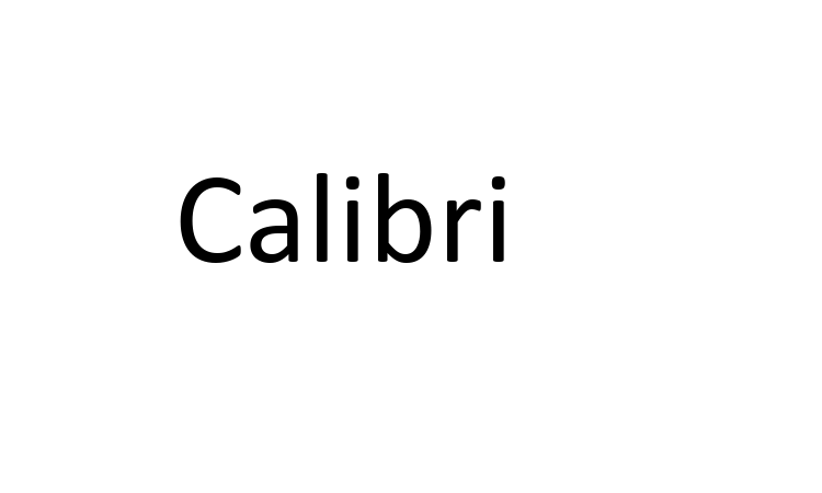 Calibri font