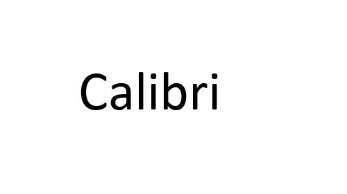 Calibri font