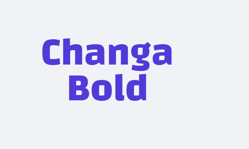 Changa Bold Font