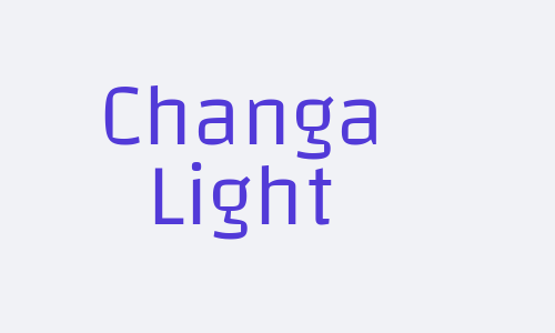 Changa Light Font