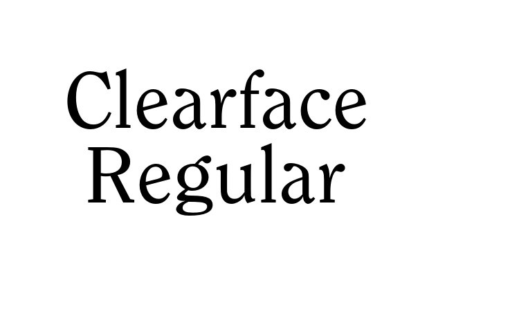 Clearface Regular Font
