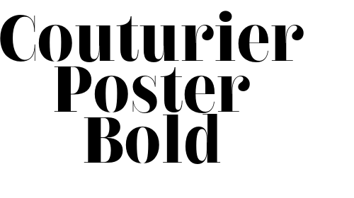 Couturier Poster Bold font download