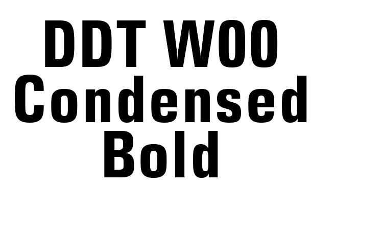 DDT W00 Condensed Bold Font