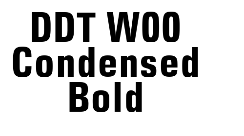 DDT W00 Condensed Bold font download