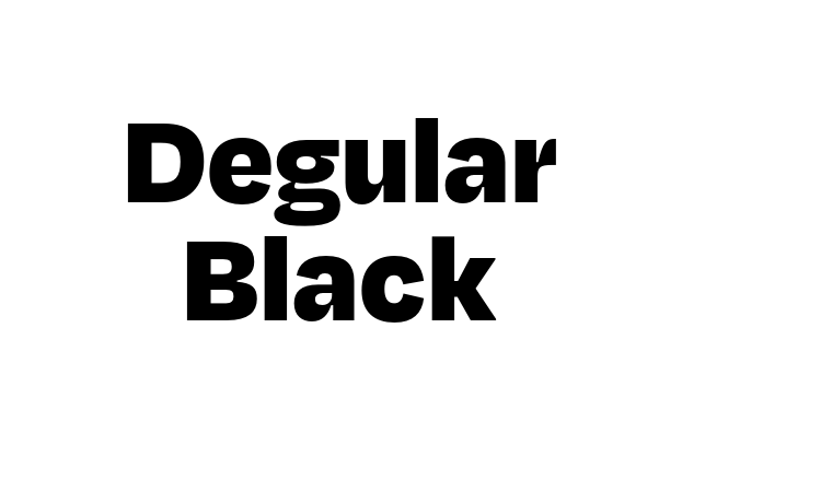 Degular Black font