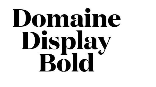 Domaine Display Bold font download